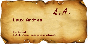 Laux Andrea névjegykártya